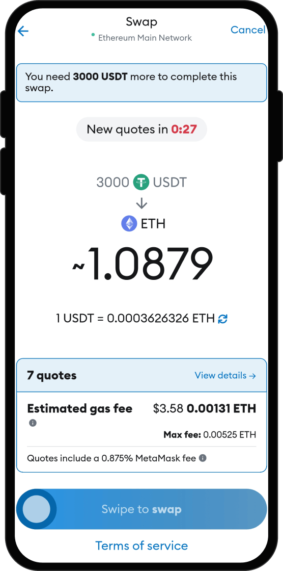 Swap Your USDT for Coremind